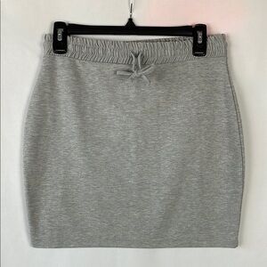 ASOS Light Gray Casual Mini Pencil Skirt w/Drawstring Elastic Waist - Size 6